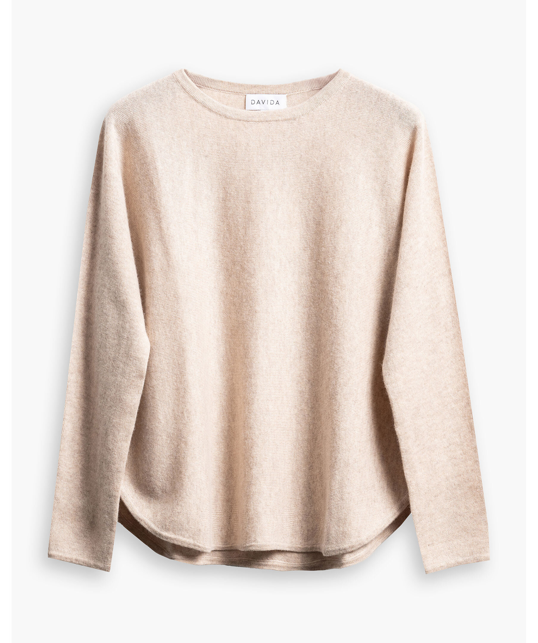 Curved cashmere knit