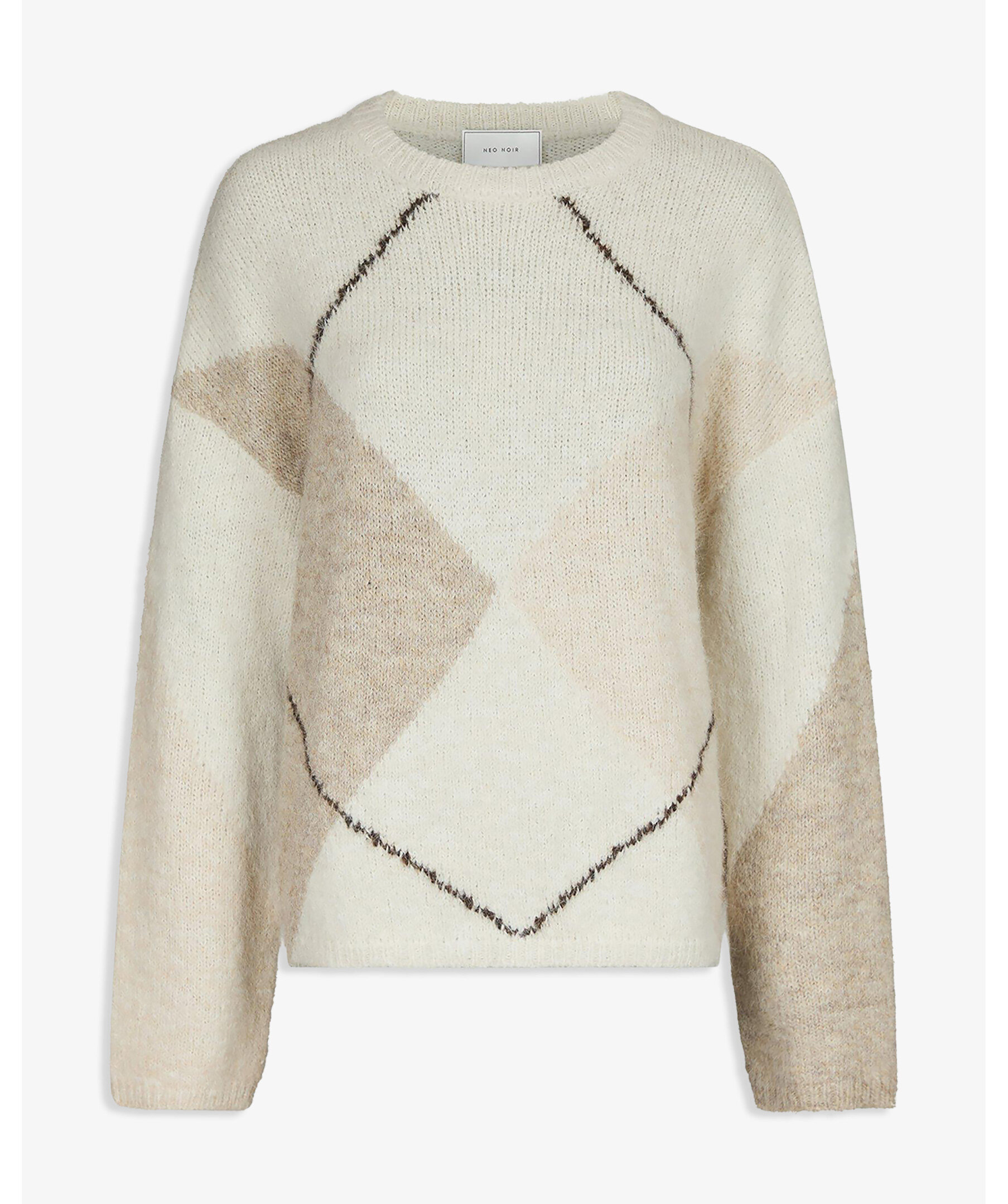 Inga check fluff knit 