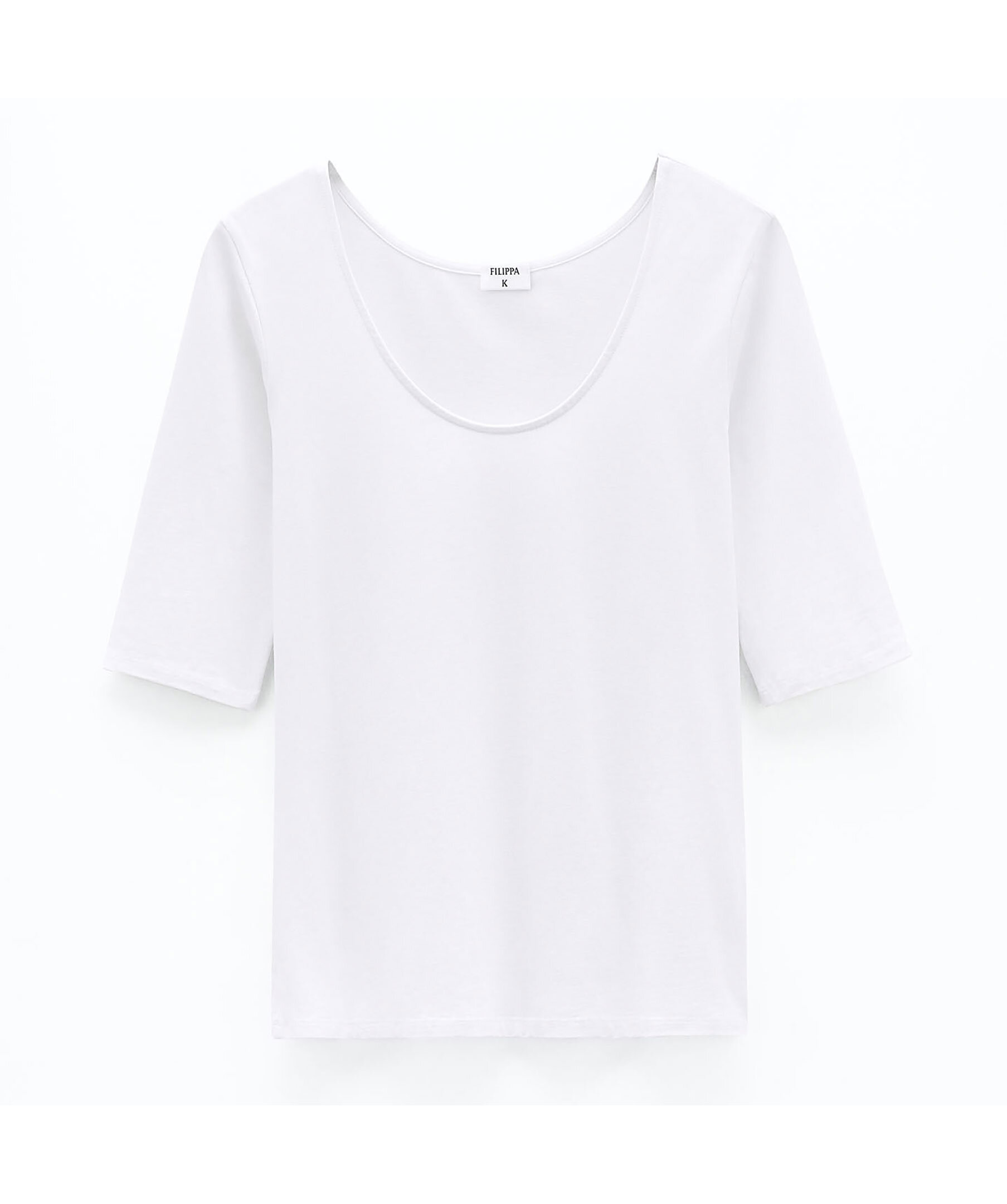 Stretch scoop neck tee
