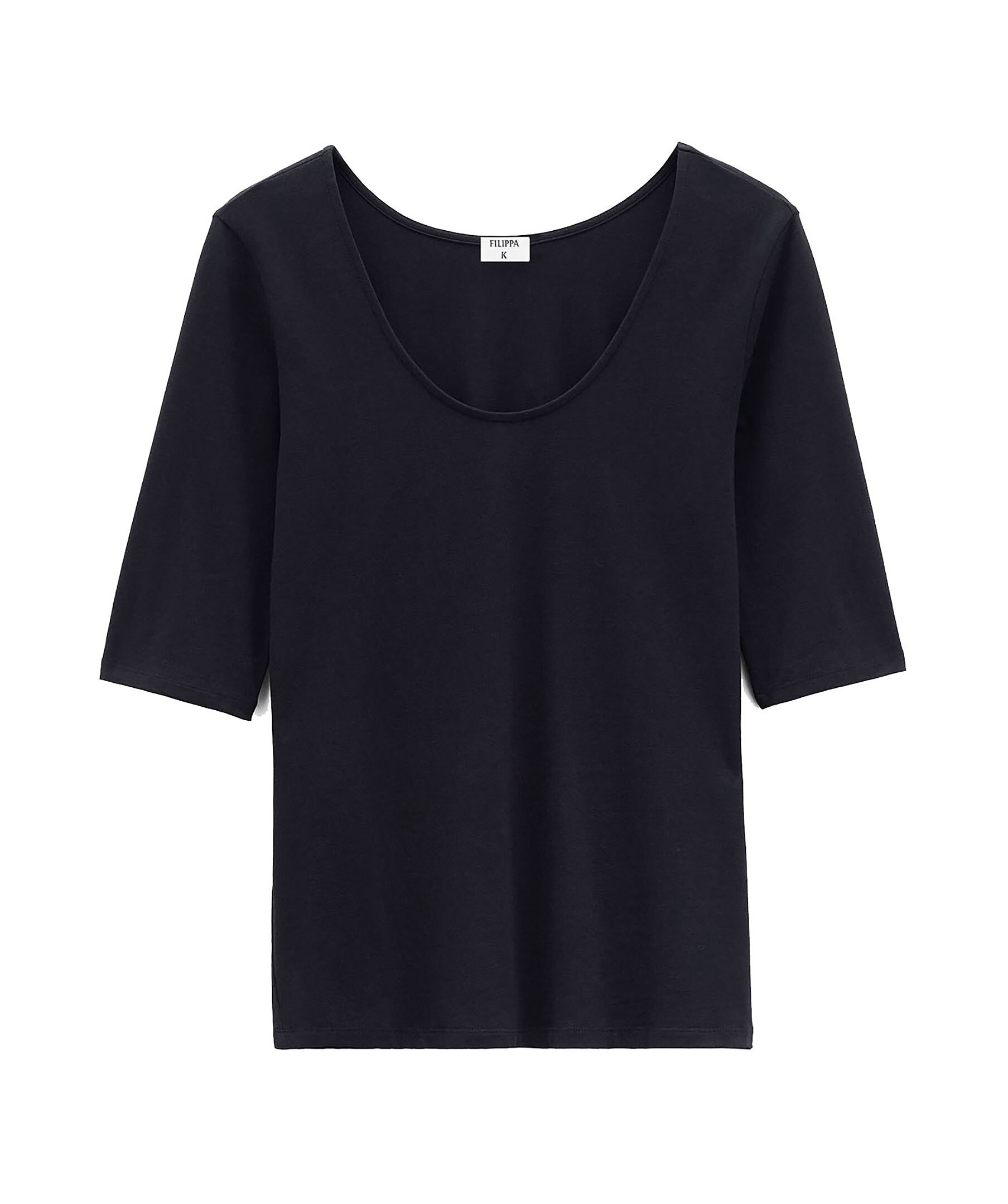 Stretch scoop neck tee