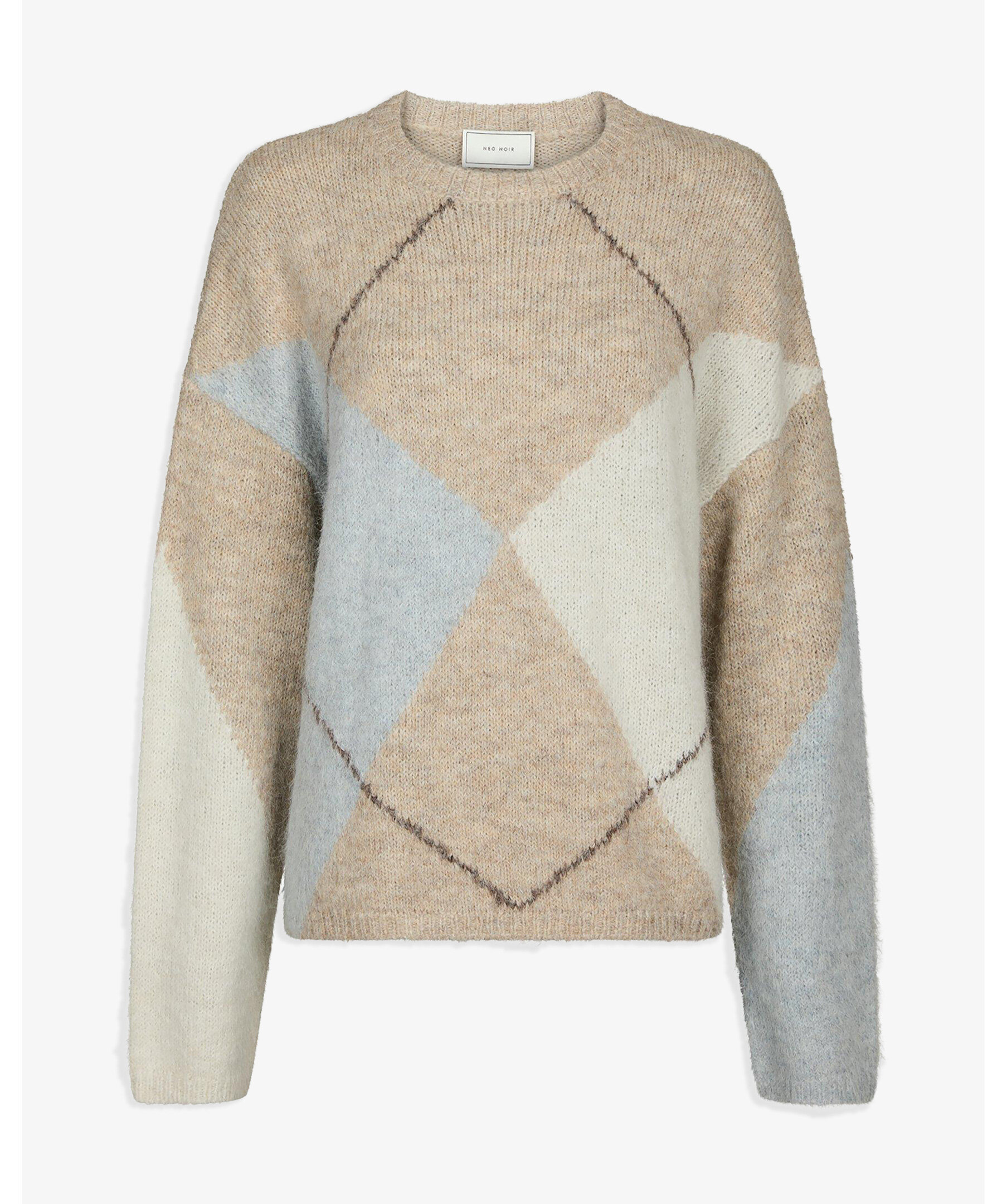 Inga check fluff knit 