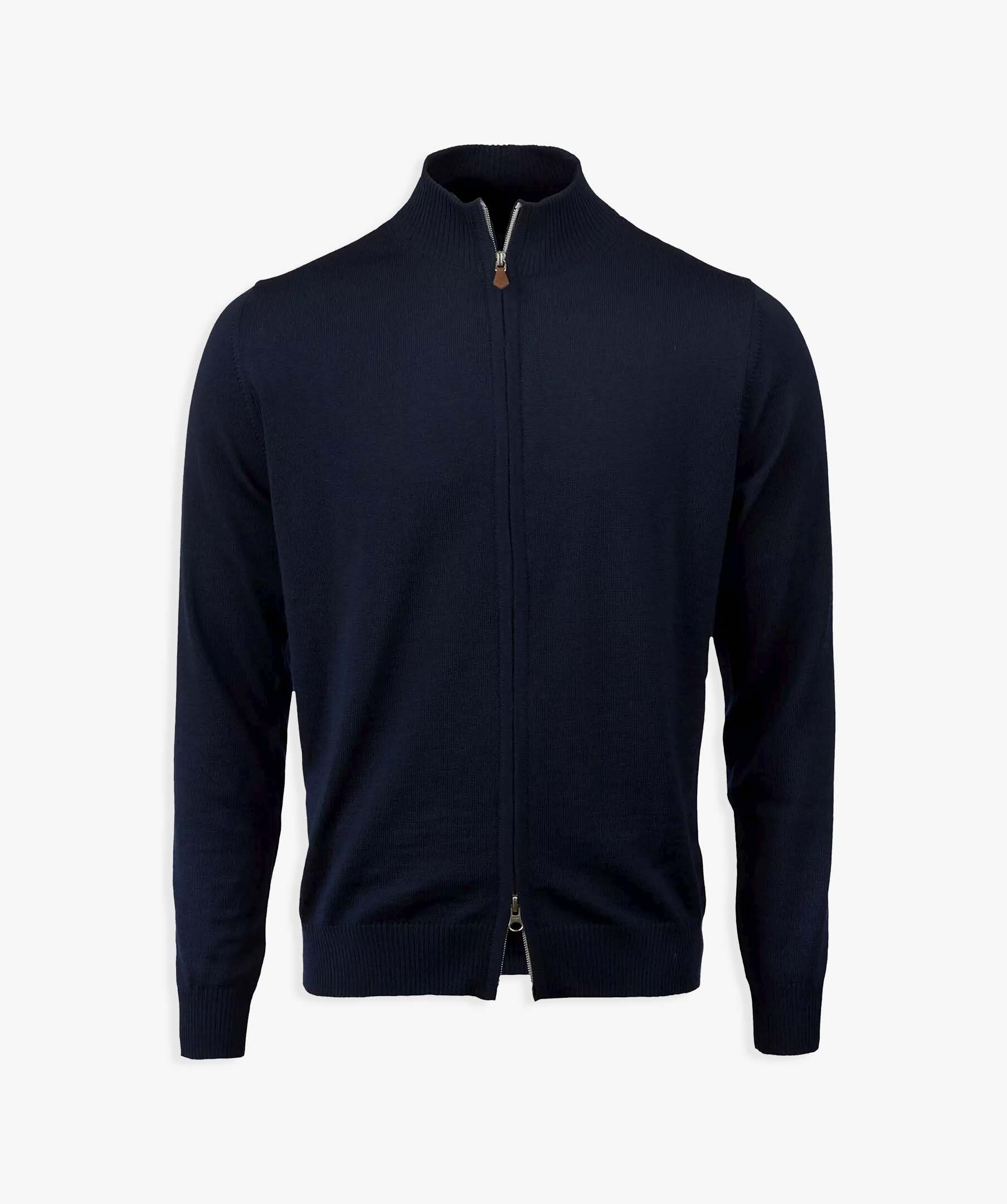 Zip cardigan merino