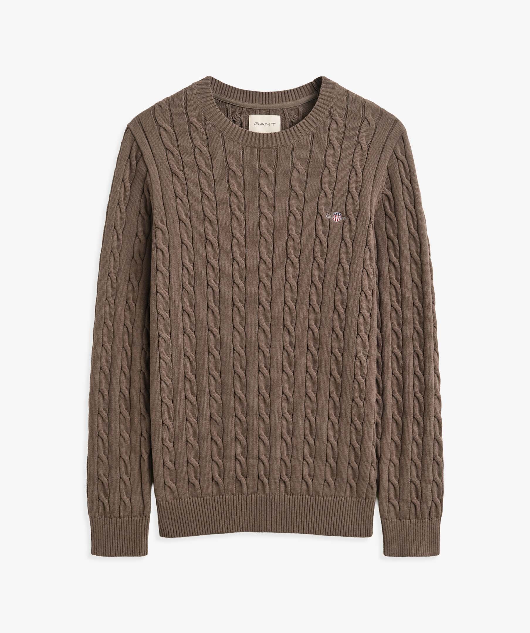Cotton cable c-neck
