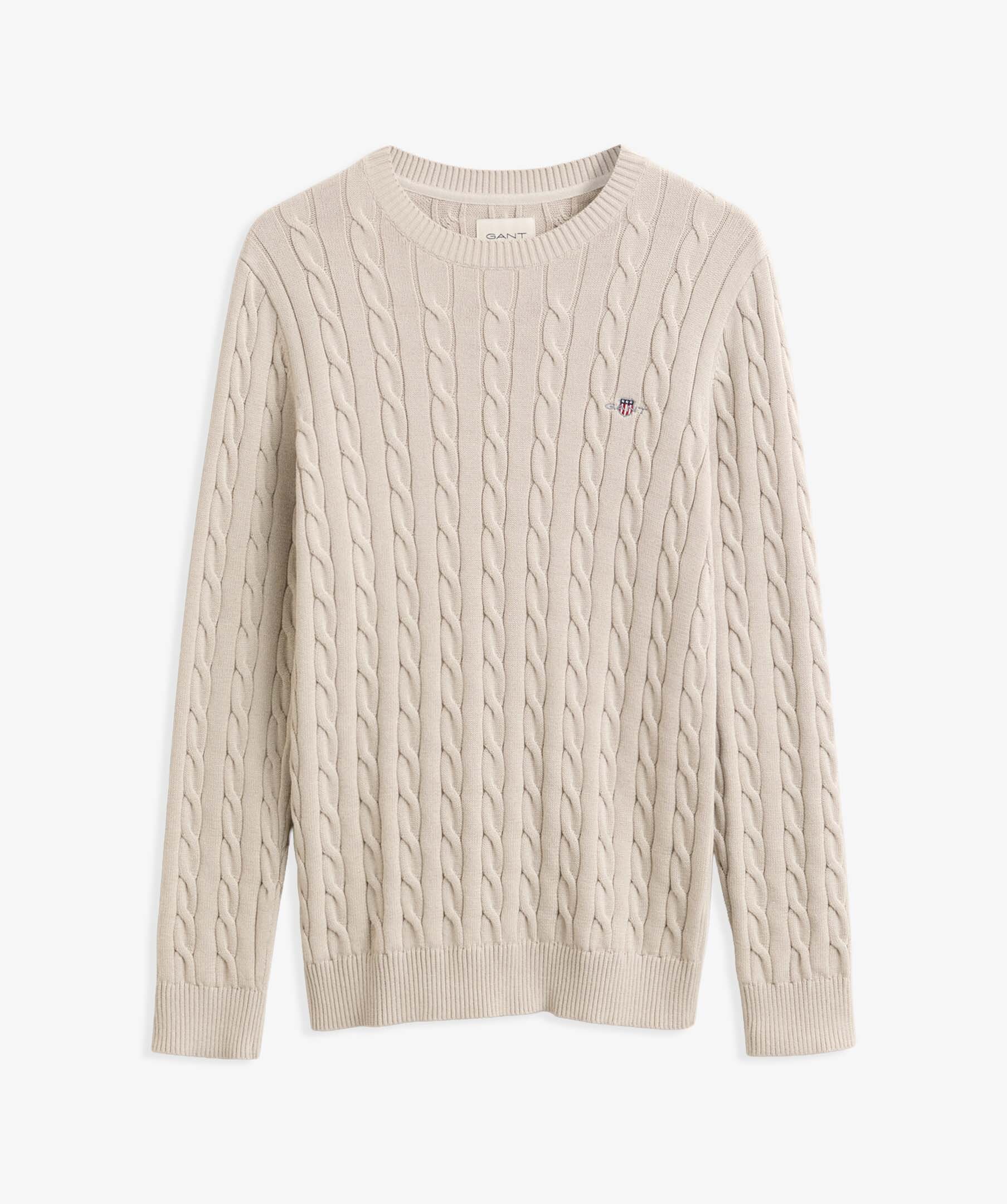Cotton cable c-neck