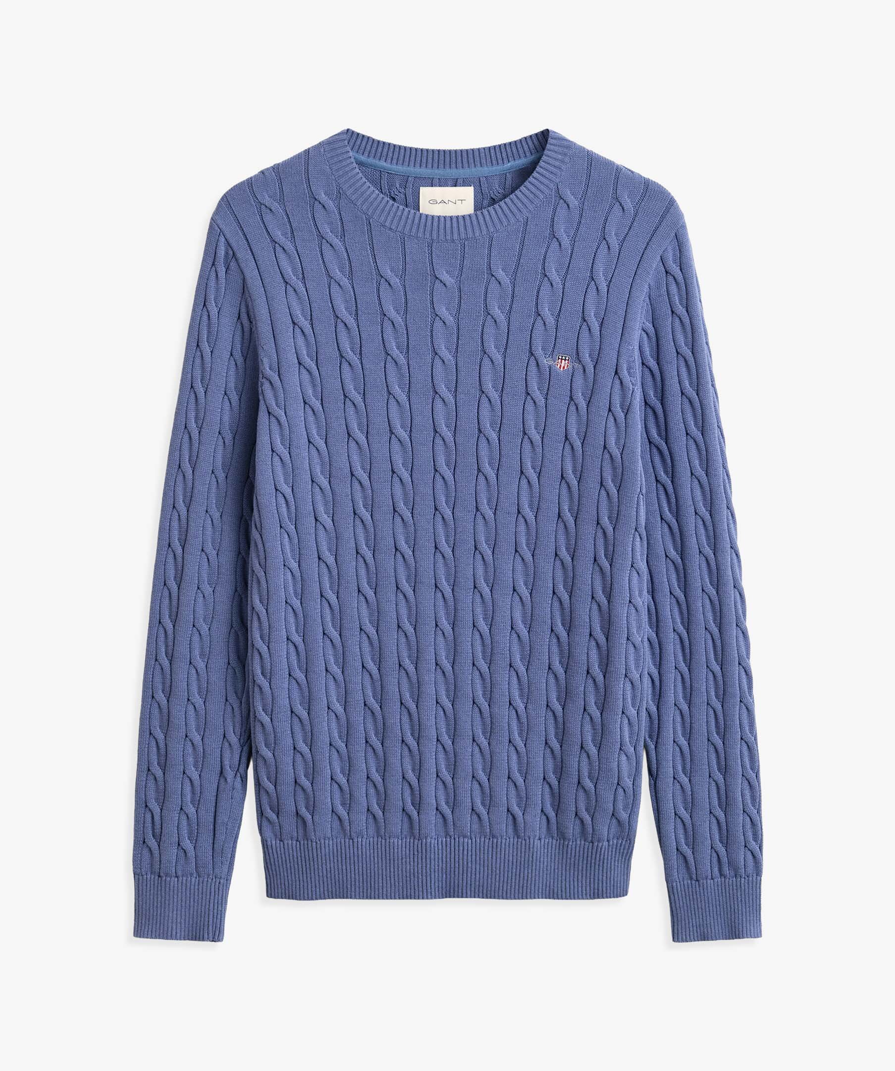 Cotton cable c-neck