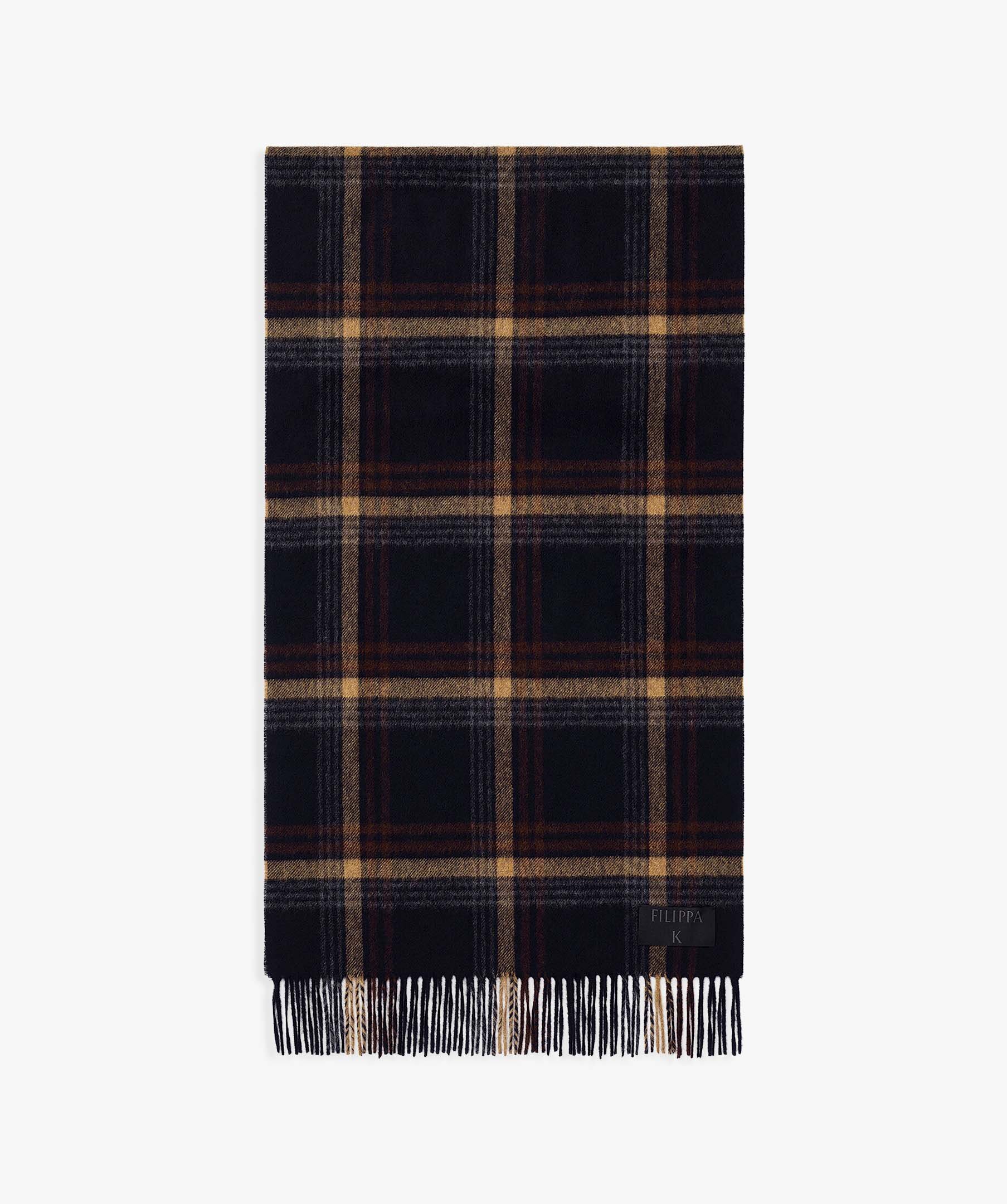 Merino Check Scarf
