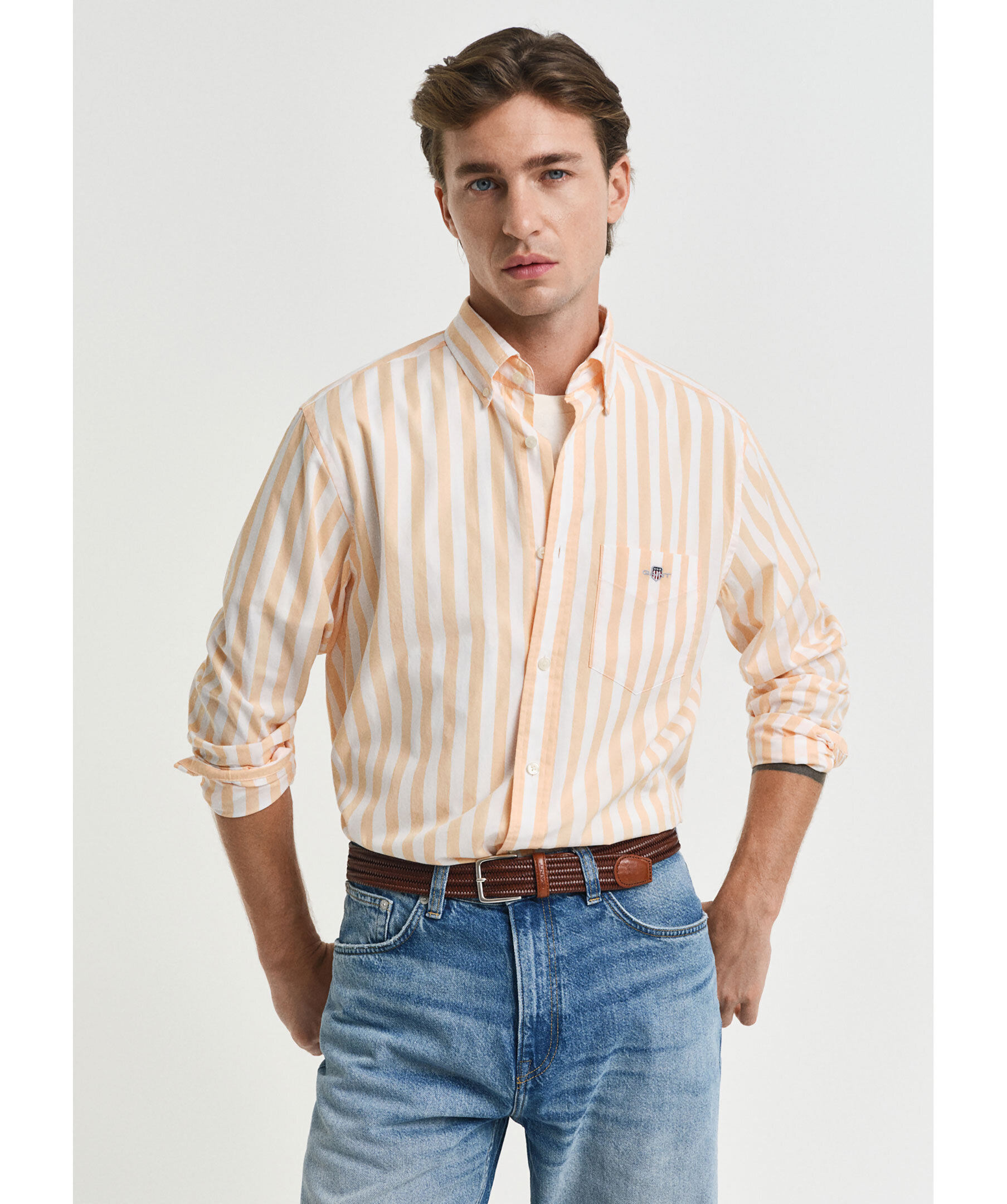 Classic poplin strp shirt