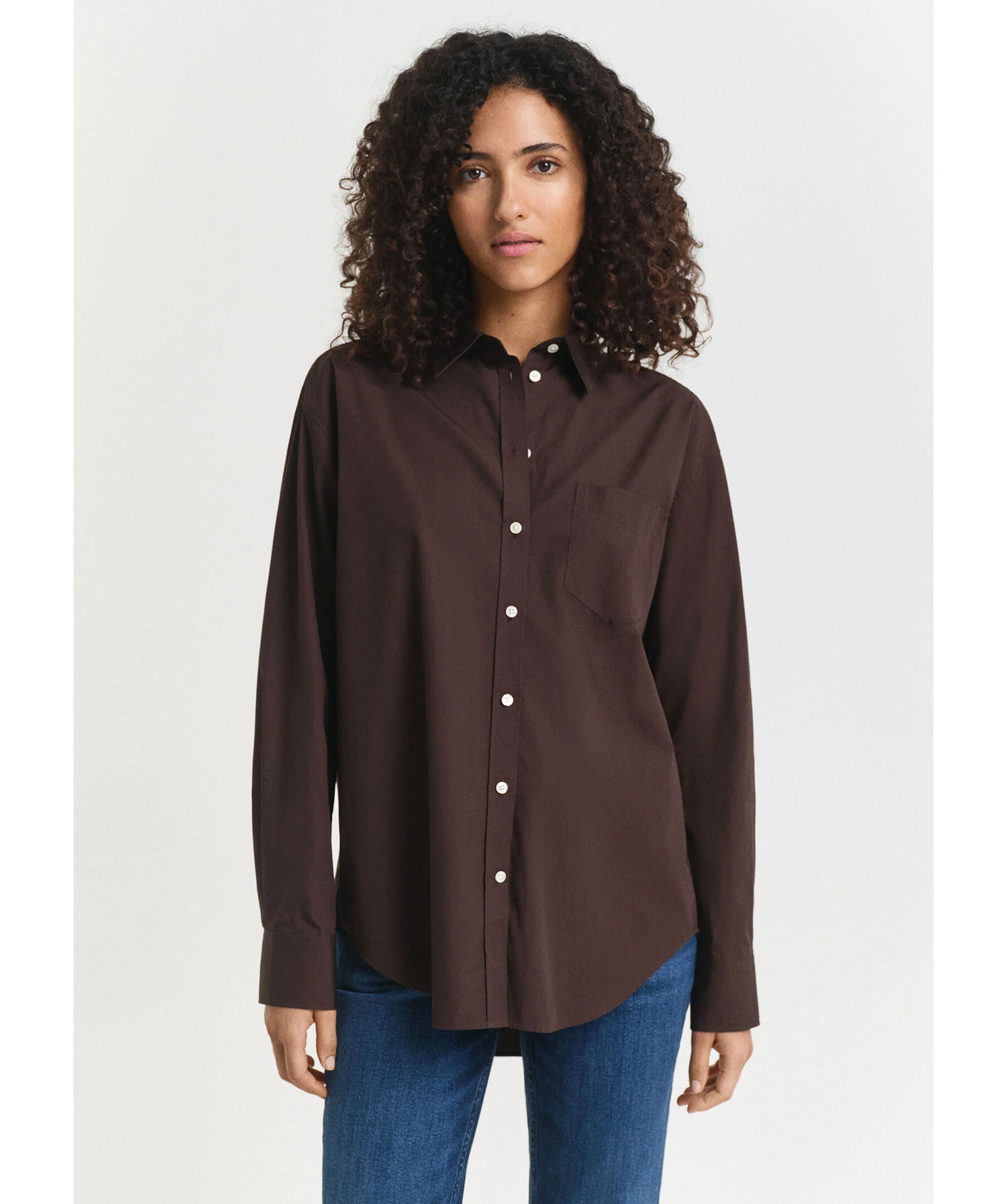 Relaxed poplin shirt