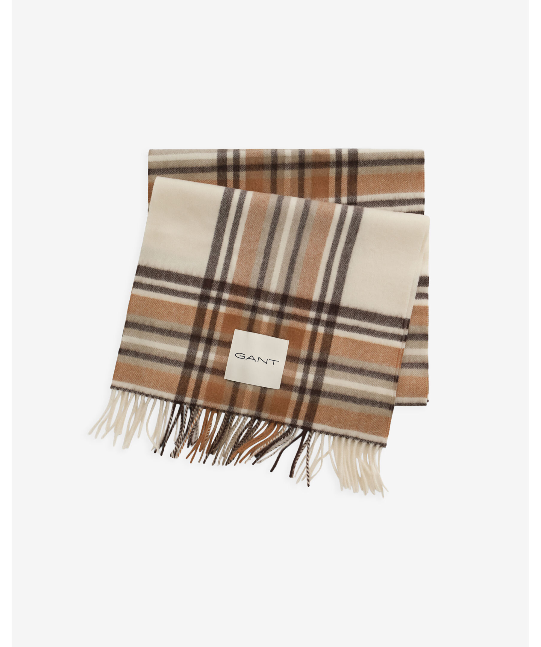 Tartan check wool scarf