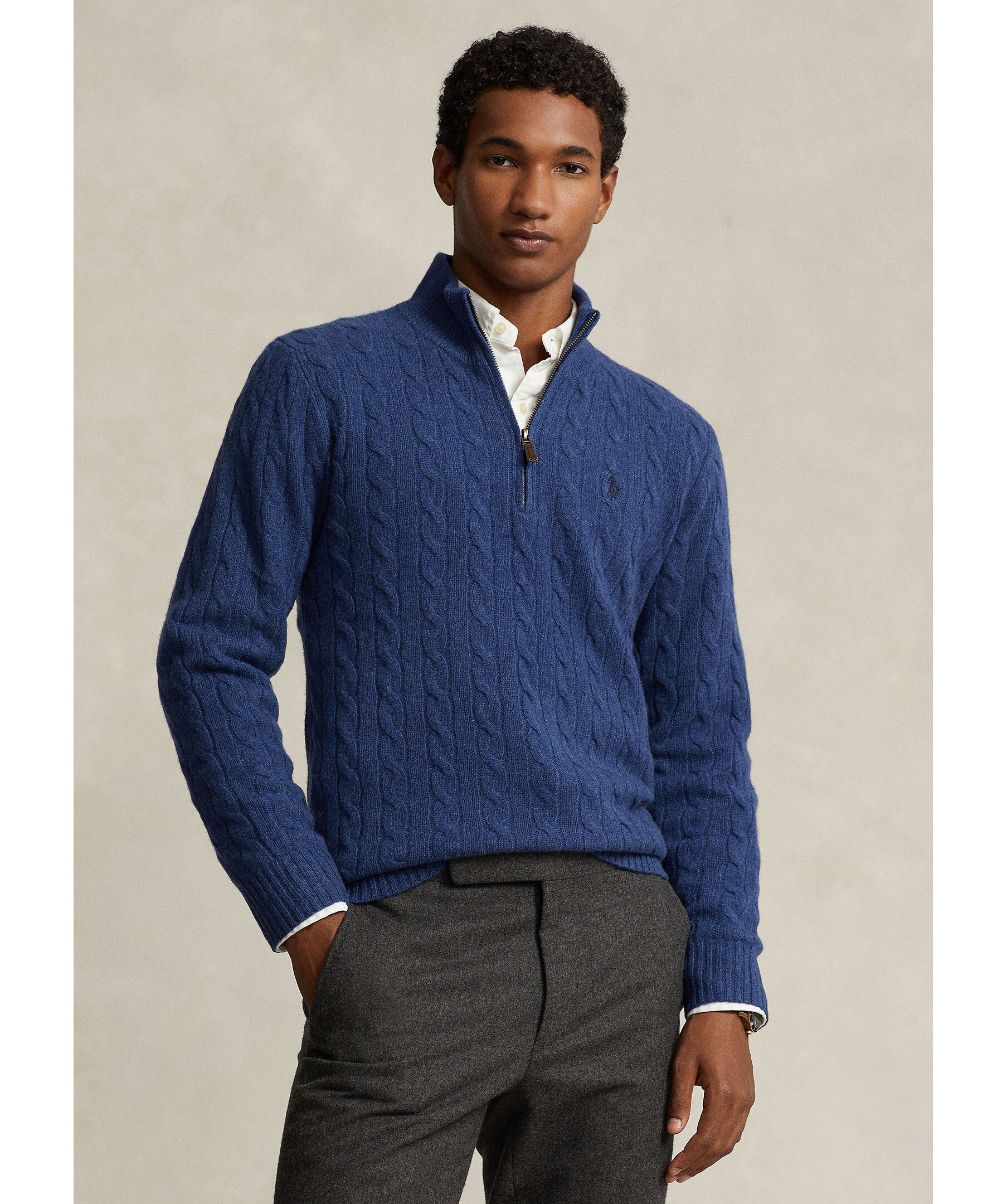 Half Zip Cable Knit