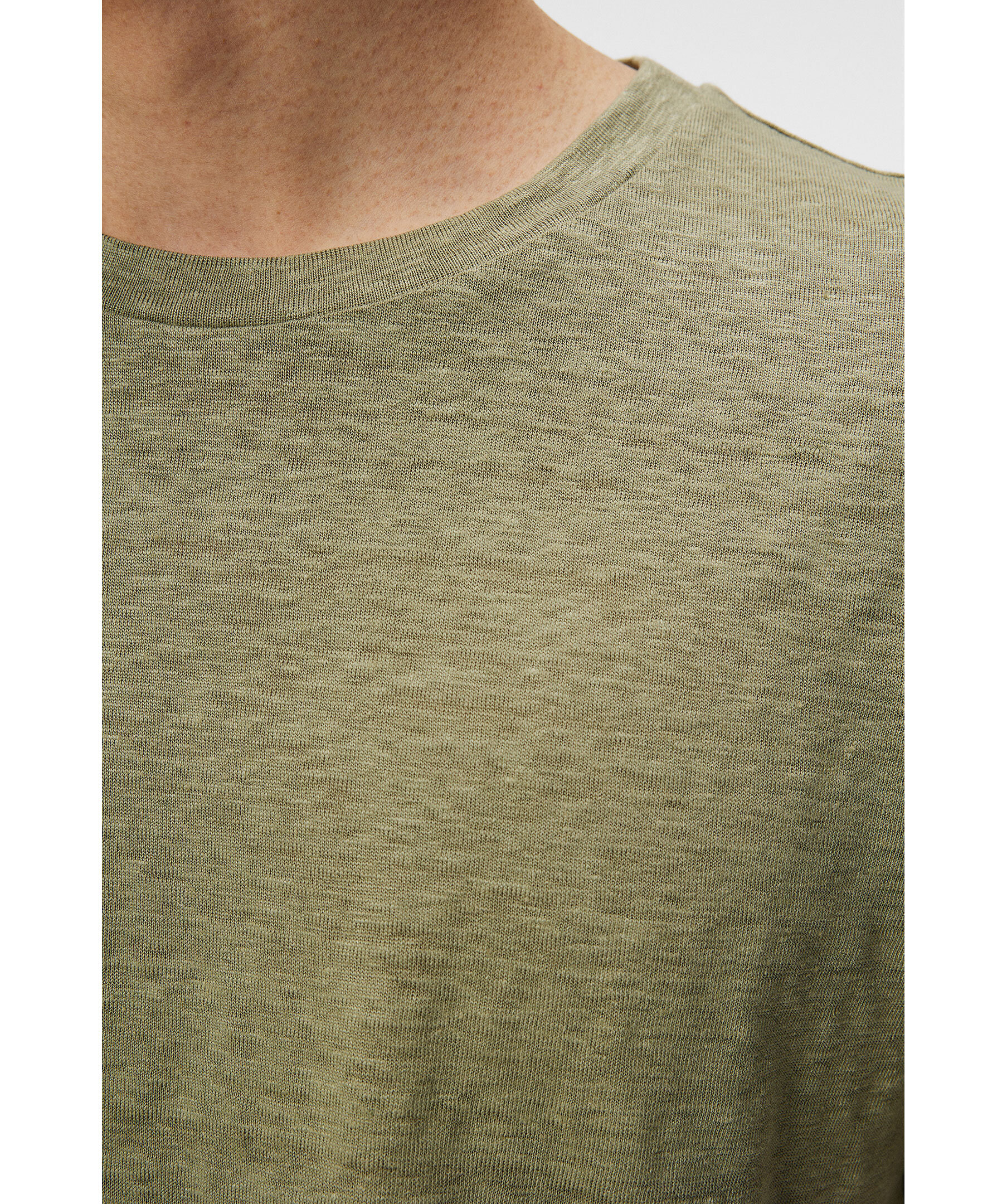 Handla Coma Linen T-Shirt, Grön hos bestofbrands.com