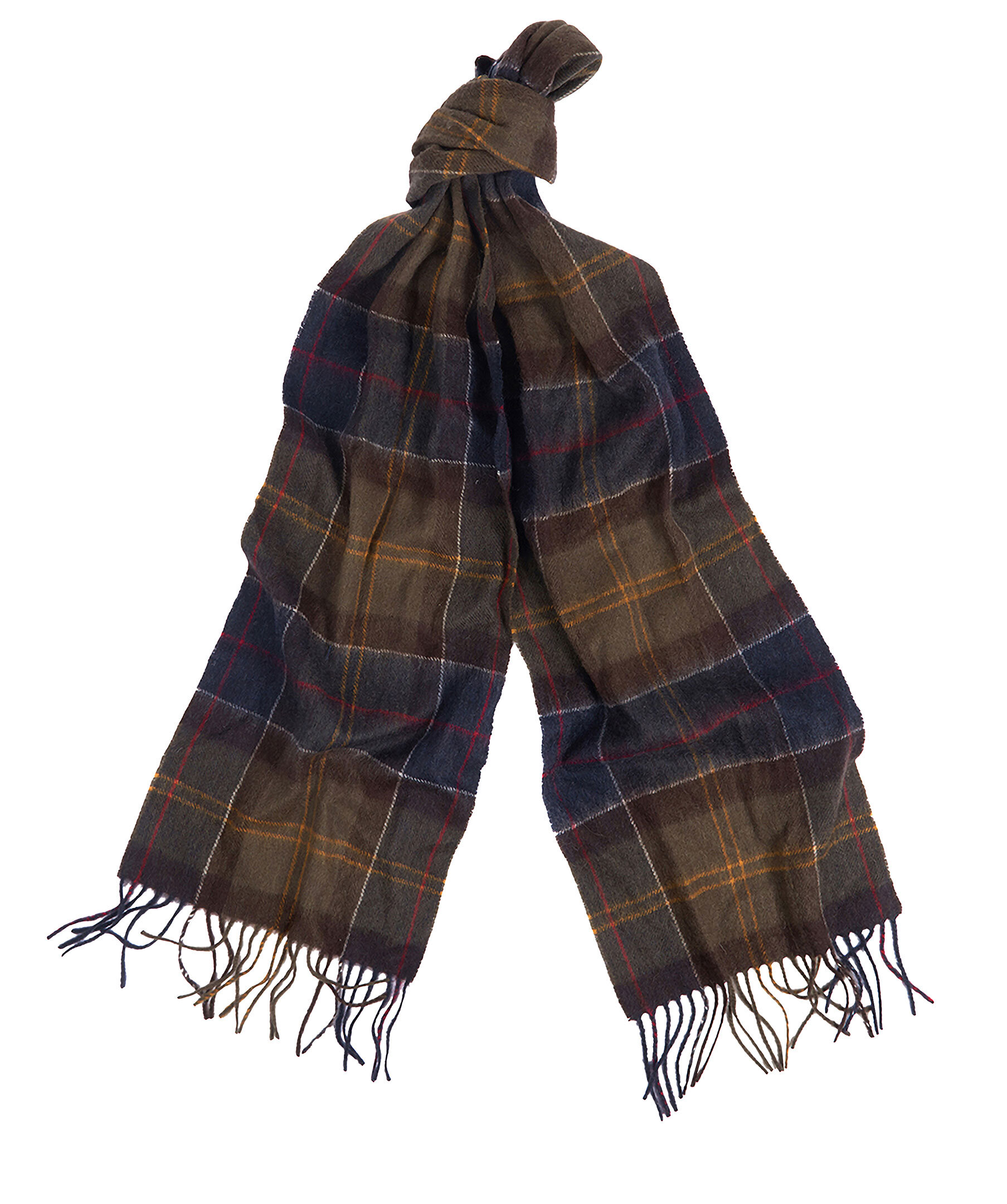Tartan cash mix scarf