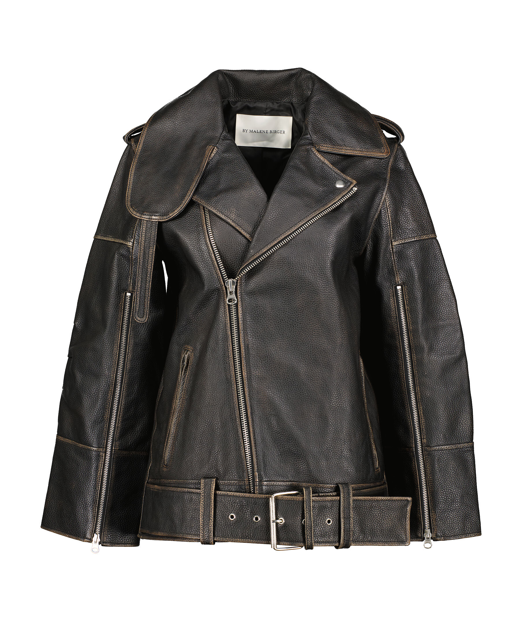 レザージャケット　BY MALENE BIRGER By Malene Birger Beatrisse Leather Biker Jacket | Black